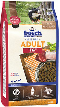 Bosch Adult Lamb&Rice 1kg ėriena su ryžiais suaugusiems šunims (nuo 15kg)